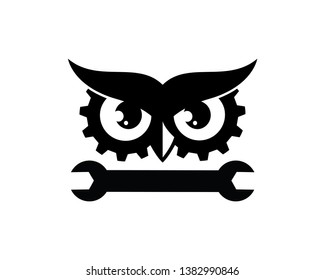Owl Tech Logo Template, Icon, Symbol
