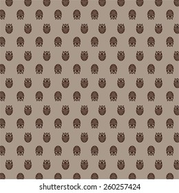 Owl themed fabric pattern design.