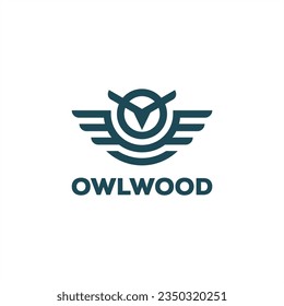 owl time logo design vector