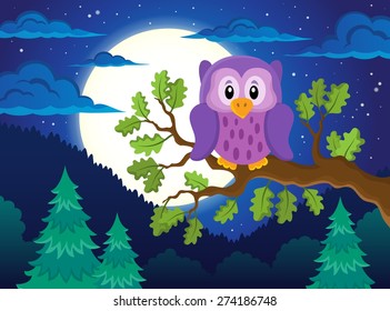 Owl topic image 1 - eps10 vector illustration.