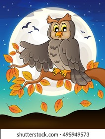 Owl topic image 7 - eps10 vector illustration.