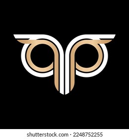 	
Owl Totem Abstract Vector Sign, Emblem or Logo Template. Golden Line Style Geometry Emblem. Dark Green Background.