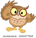 Owl touching his glasses
