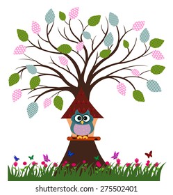 owl in the tree house