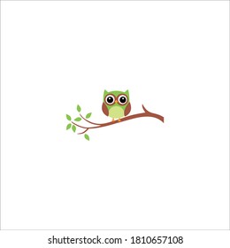 Diseño gráfico con logotipo de búho y árbol