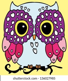 owl / T-shirt graphics / cute cartoon characters / cute graphics for kids / Book illustrations / textile graphic