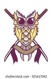 owl and two blade