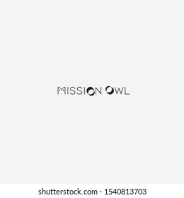 Owl Type Logo Design Concept.