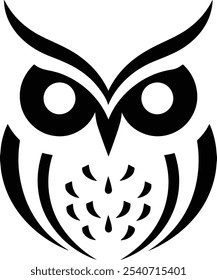 búho Vector animal línea simple logo diseño Plantilla búho diseño abstracto Plantilla cabeza de búho simple logo diseño icono