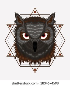 Eule Vektorkunst Design. Eule Illustration Vorlage.