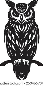 owl vector art with illustration