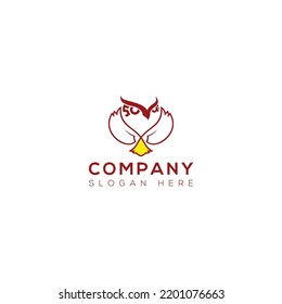 Diseño del logotipo de arte Owl Vector
