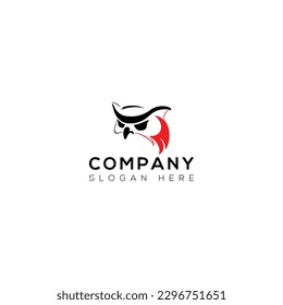 Owl vector art logo design