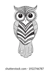 owl vector art with texture