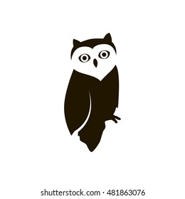 Owl vector. Owl clipart. Also useful as logo, web UI element, symbol, graphic image, silhouette and illustration. Compatible with ai, cdr, pdf, jpg, png and eps formats.