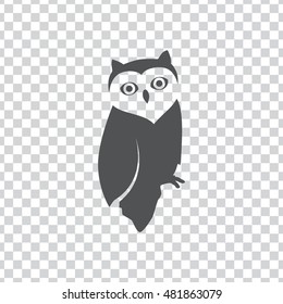 Owl vector. Owl clipart. Also useful as logo, web UI element, symbol, graphic image, silhouette and illustration. Compatible with ai, cdr, pdf, png and eps formats.