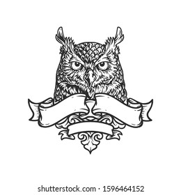 Owl vector design illustration, Owl t-shirt design illustration - Owl logo design inspiration isolated on white background