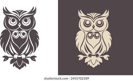 Owl Vector Design, for Logo, Icon, art, illustrator design for bussiness, company or any other comercial use, owl premium illustration