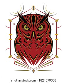 owl vector design. owl logo illustration.