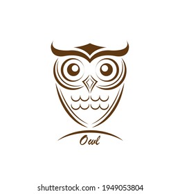 Owl vector design on white background