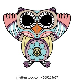 Owl Vector, Doodle, Freehand Vector