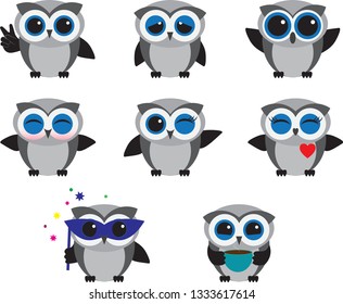 owl vector emotions