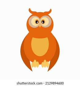 owl vector graphic illustration on white background