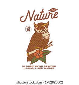 Owl vector graphics for t-shirt prints and other uses