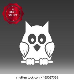 Owl Vector Icon Illustration