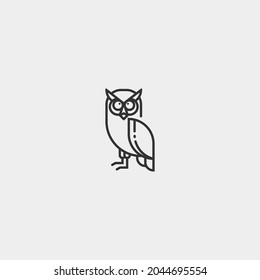 Owl vector icon illustration sign