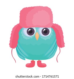 Vektorillustration-Icon.Cartoon Vektorillustration Symbol einzeln auf weißem Hintergrund Eule.