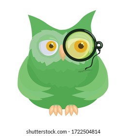 Owl vector icon.Cartoon vector icon isolated on white background owl.