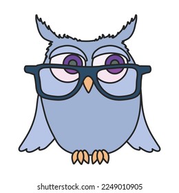 Owl vector icon.Color vector icon isolated on white background owl.