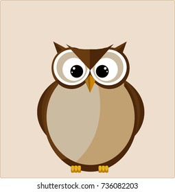 Owl. Vector illustration.
