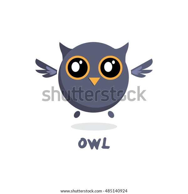 Owl Vector Illustration Owl Cute Cartoon Stock Vector Royalty