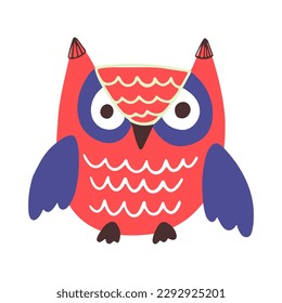 Owl vector illustration. Decorative element.
