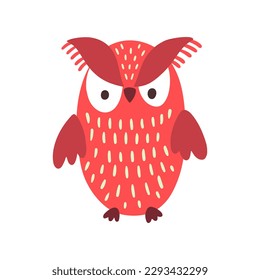 Owl vector illustration. Decorative element.