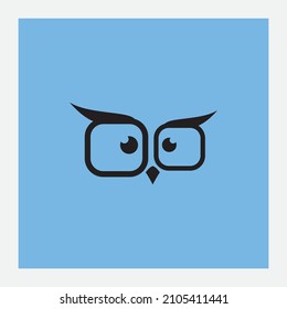 plantilla de logotipo de icono de diseño de ilustración de vector owl
