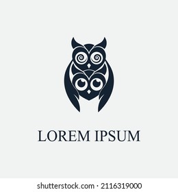 owl vector illustration design icon logo template