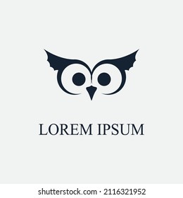 plantilla de logotipo de icono de diseño de ilustración de vector owl