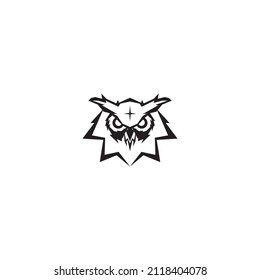 plantilla de logotipo de icono de diseño de ilustración de vector owl