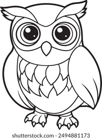 Owl Vector Illustration for Graphic Designers, Nature Enthusiasts and Birds Lover