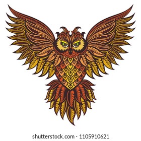 Owl  vector illustration. Icon design on white background
