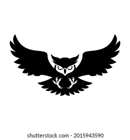 Owl vector illustration. Icon design on a white background. suitable for logos, symbols