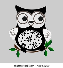 Owl - vector illustration. Icon design