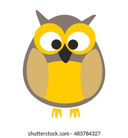 Owl vector illustration isolated on white background