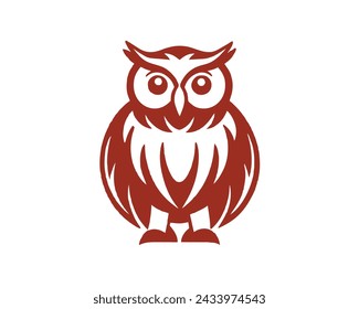 Owl vector illustration for logo or icon, art, drawing