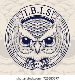 Owl vector illustration mascot design
