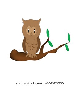 owl vector illustration of a nocturnal (nonturnal) bird of prey known for its large eyes and ability to rotate its head almost 270 degrees