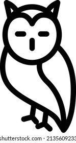 owl Vector illustration on a transparent background. Premium quality symbols. Stroke vector icon for concept and graphic design.